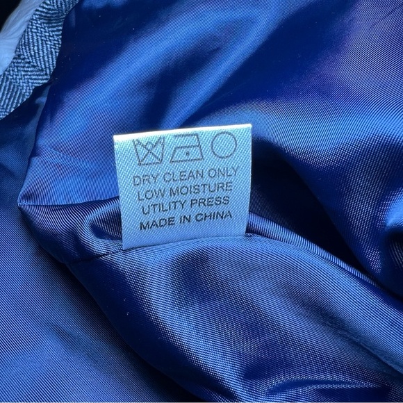 Ruth & Boaz Men’s Wool Blend Tweed Vest Navy Blue - Picture 7 of 7